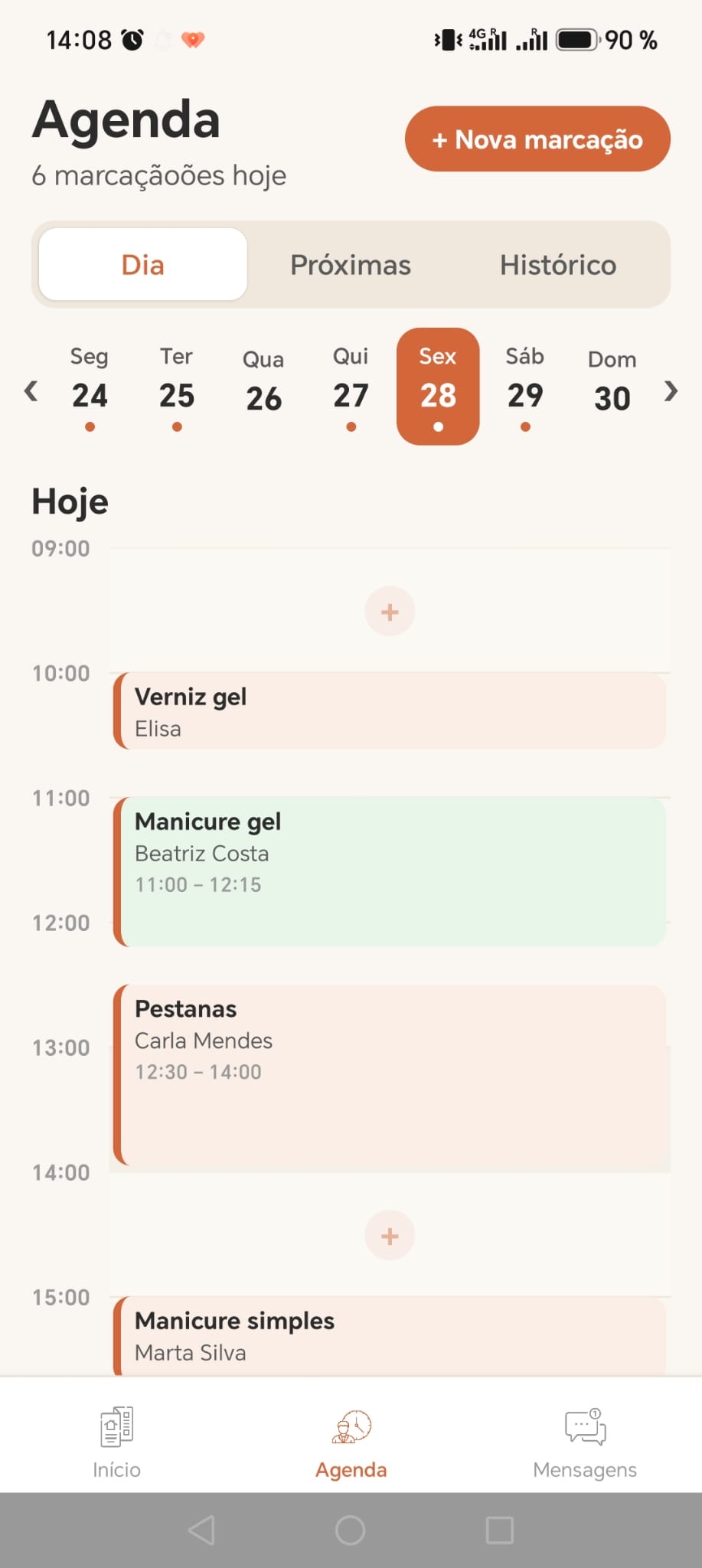 Agenda do dia